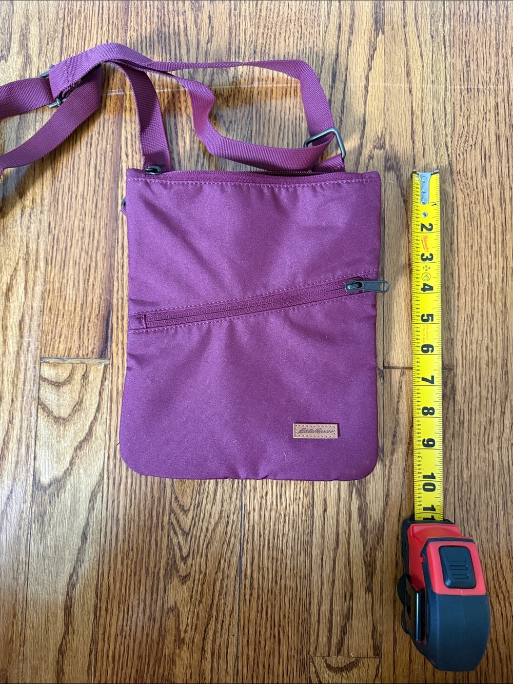 Eddie Bauer Plum Compact Crossbody Messenger Bag
